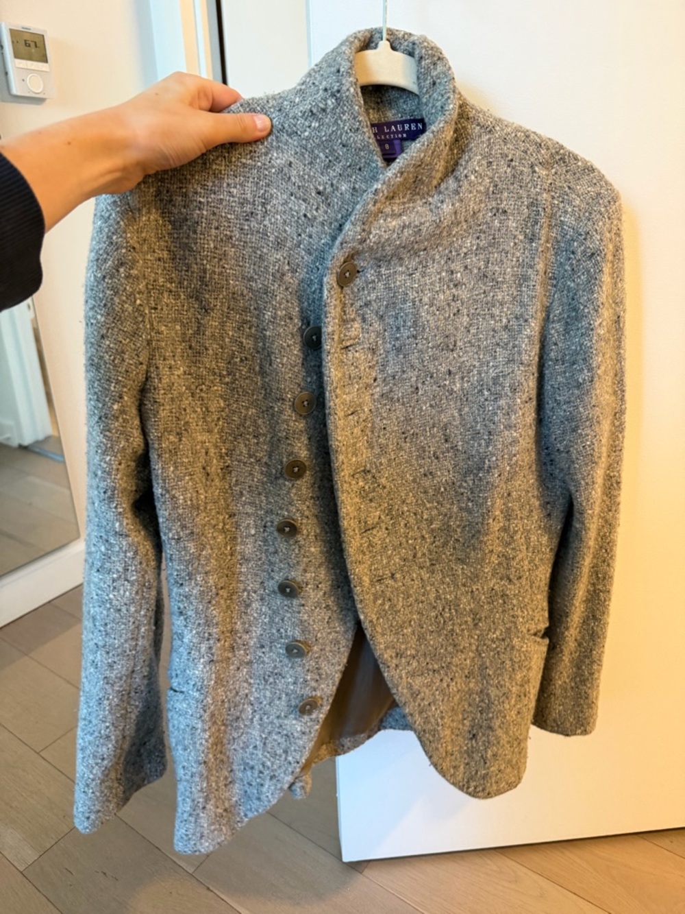 Ralph Lauren purple label wool and cashmere jacket. Silk lined. Size 8